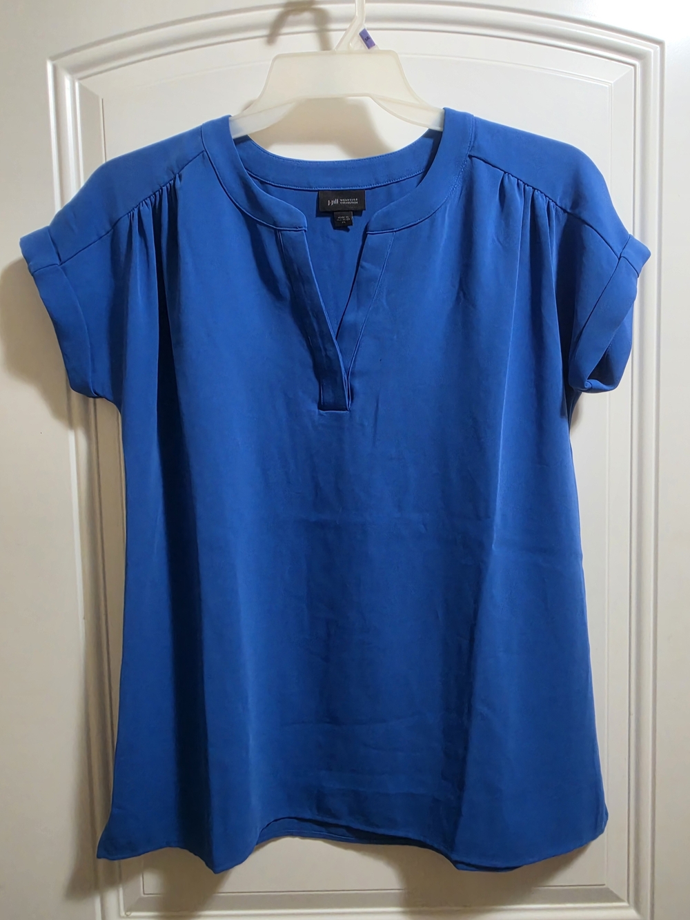 J.Jill Wearever Collection Royal Blue V-Neck Blouse - Women’s Size XS